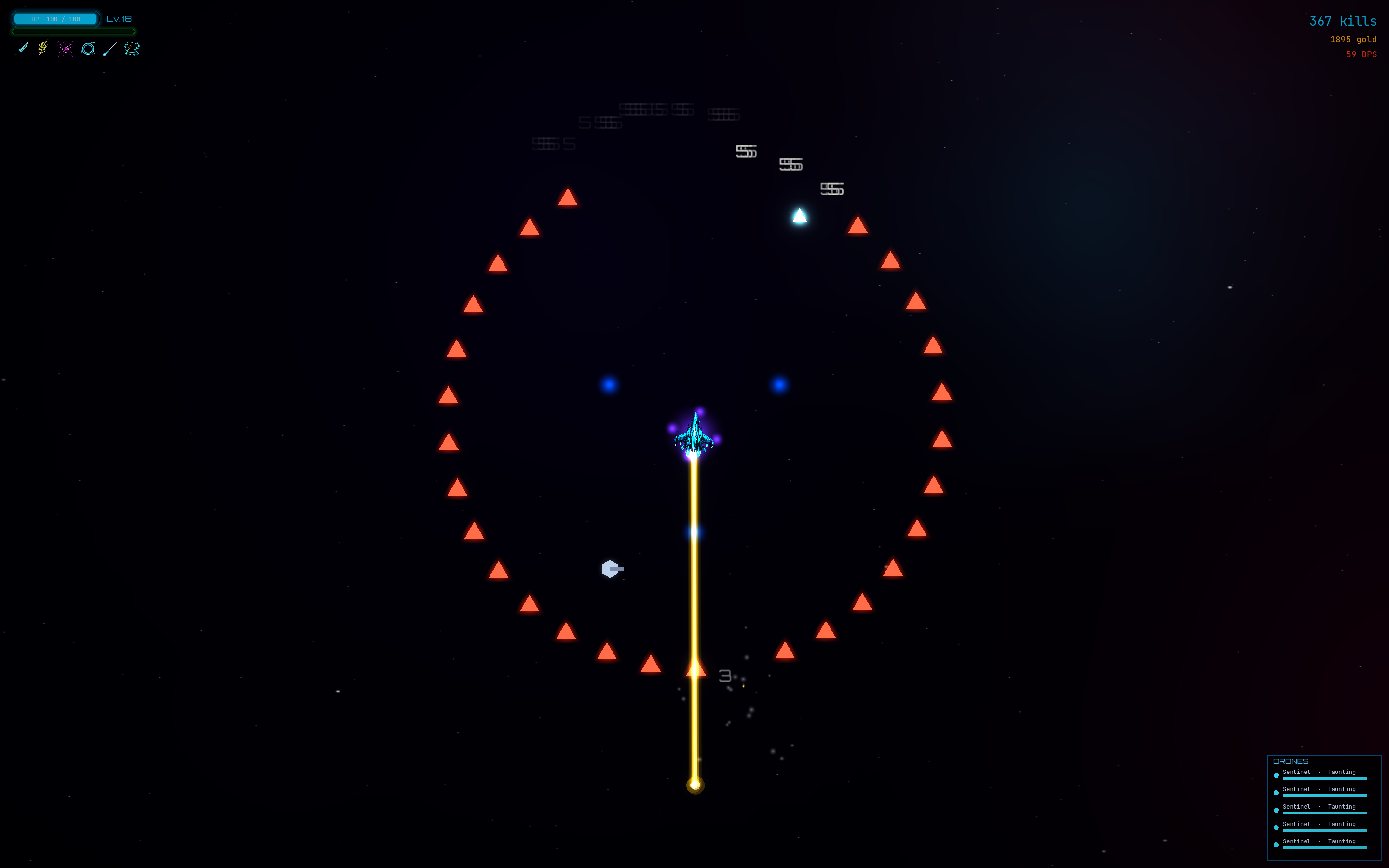 A reaction triggering mid-run