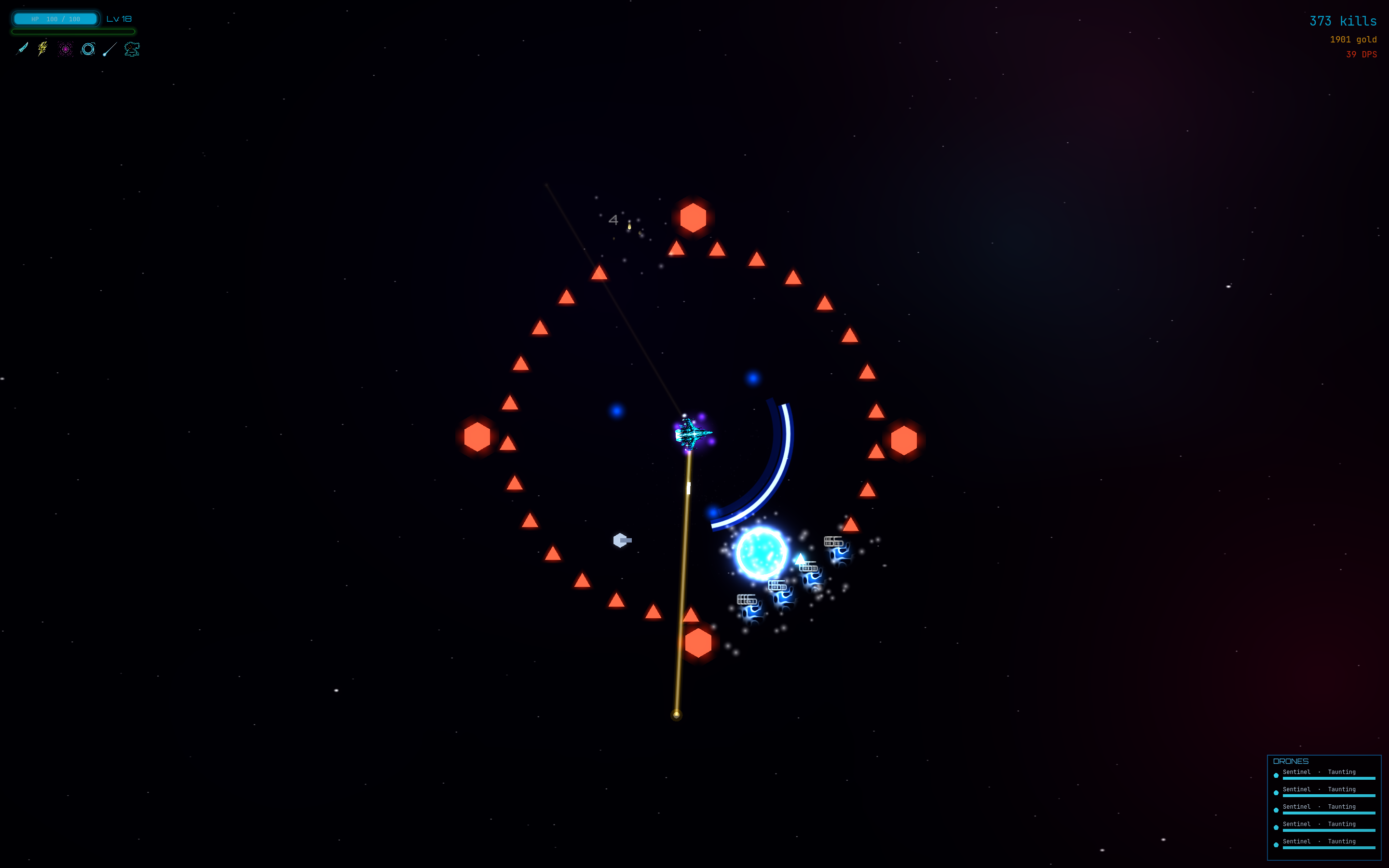 Drones deployed in a run